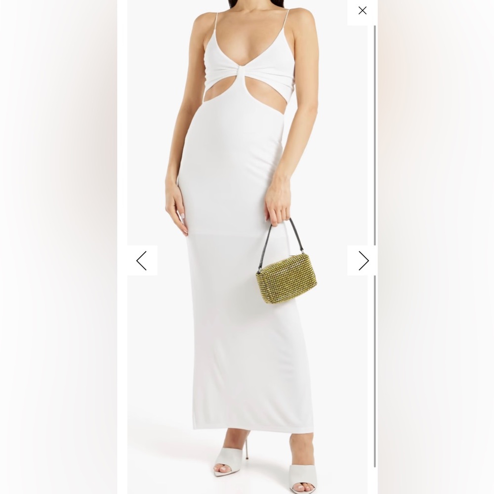 Alice + Olivia White Cutout Maxi Dress